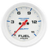 2-5/8 in. FUEL PRESSURE 0-15 PSI MARINE WHITE