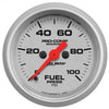 2-1/16 in. FUEL PRESSURE 0-100 PSI MARINE SILVER ULTRA-LITE