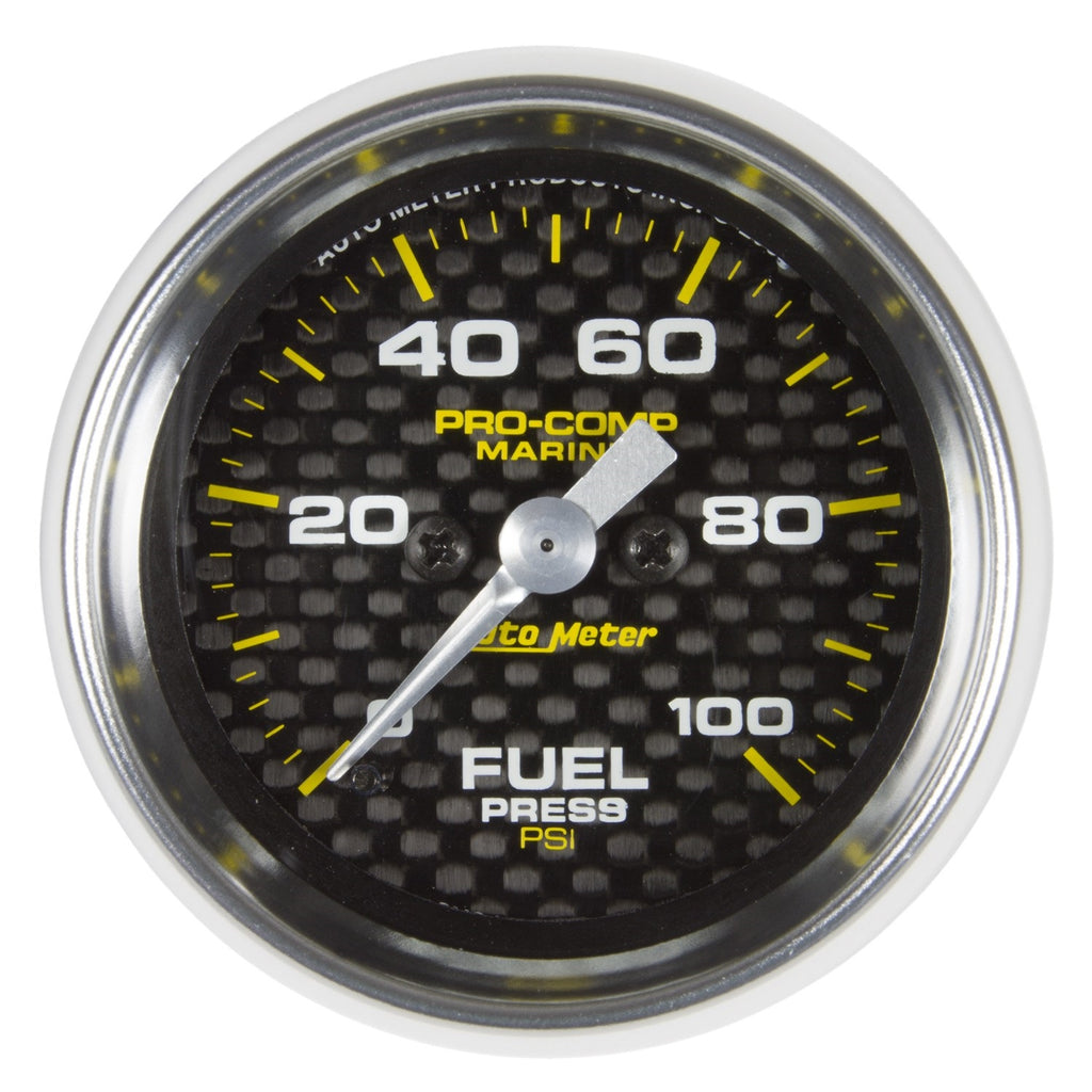 2-1/16 in. FUEL PRESSURE 0-100 PSI MARINE CARBON FIBER