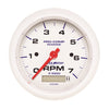 3-3/8 in. IN-DASH TACHOMETER WITH HOUR METER 0-7000 RPM MARINE WHITE