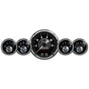 5 PC. GAUGE KIT 3-3/8 in. & 2-1/16 in.  GPS SPEEDO W/LCD ODO PRESTIGE BLACK DIAMOND