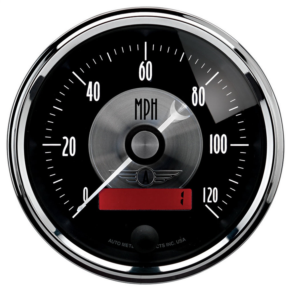 3-3/8 in. SPEEDOMETER 0-120 MPH PRESTIGE BLACK DIAMOND