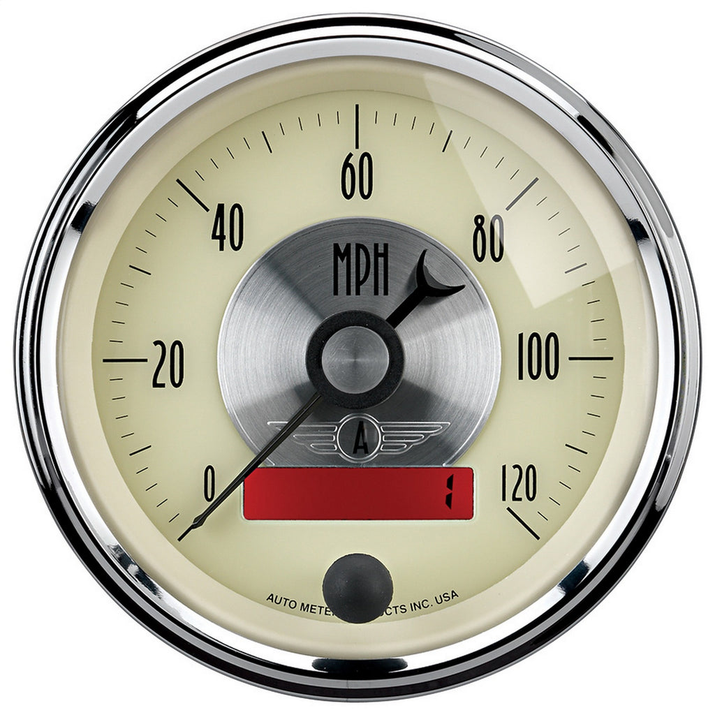 3-3/8 in. SPEEDOMETER 0-120 MPH PRESTIGE ANTIQUE IVORY