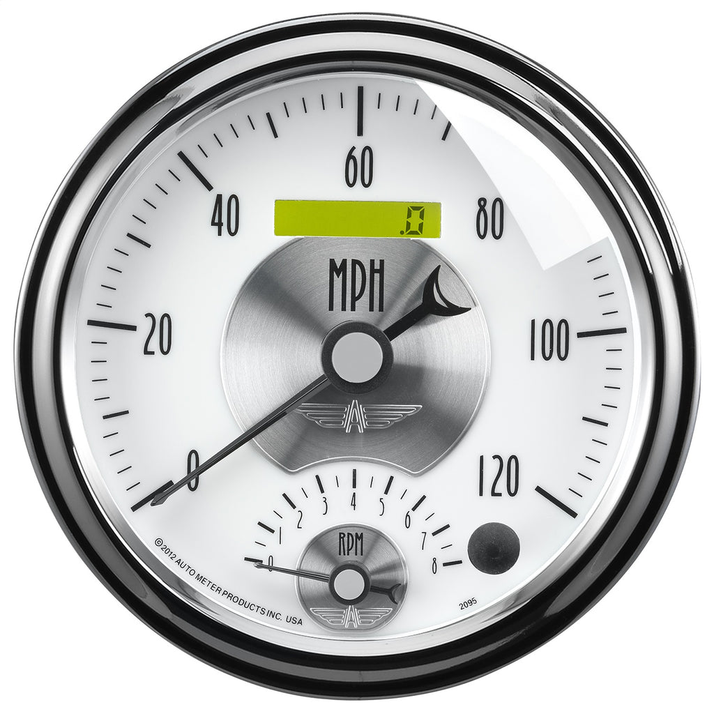 5 in. TACHOMETER/SPEEDOMETER COMBO 8K RPM/120 MPH PRESTIGE PEARL