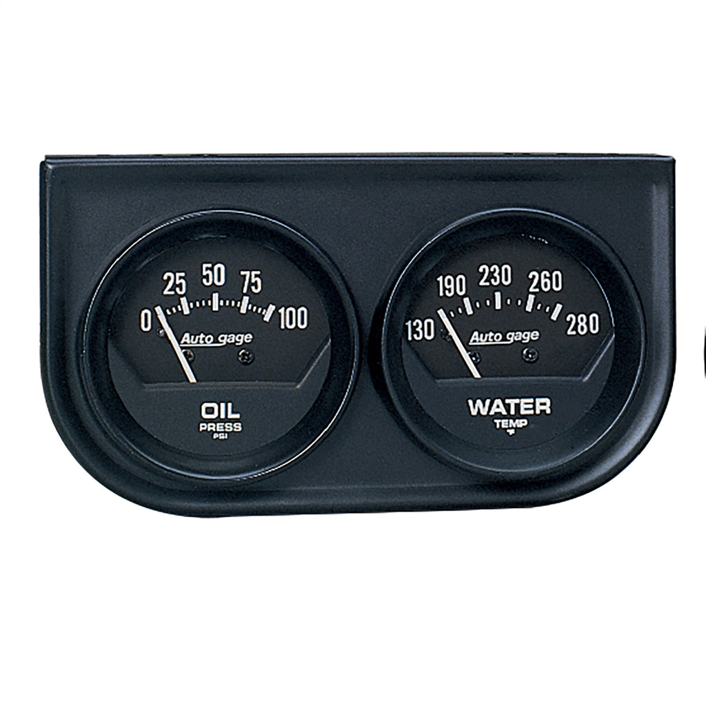 GAUGE CONSOLE OILP/WTMP 2-1/16 in.  100 PSI/280 Fahrenheit BLK DIAL BLK BZL AUTOGAGE