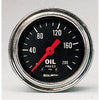 2-1/16 in. OIL PRESSURE 0-200 PSI TRADITIONAL CHROME