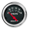 2-1/16 in. VOLTMETER 8-18V TRADITIONAL CHROME