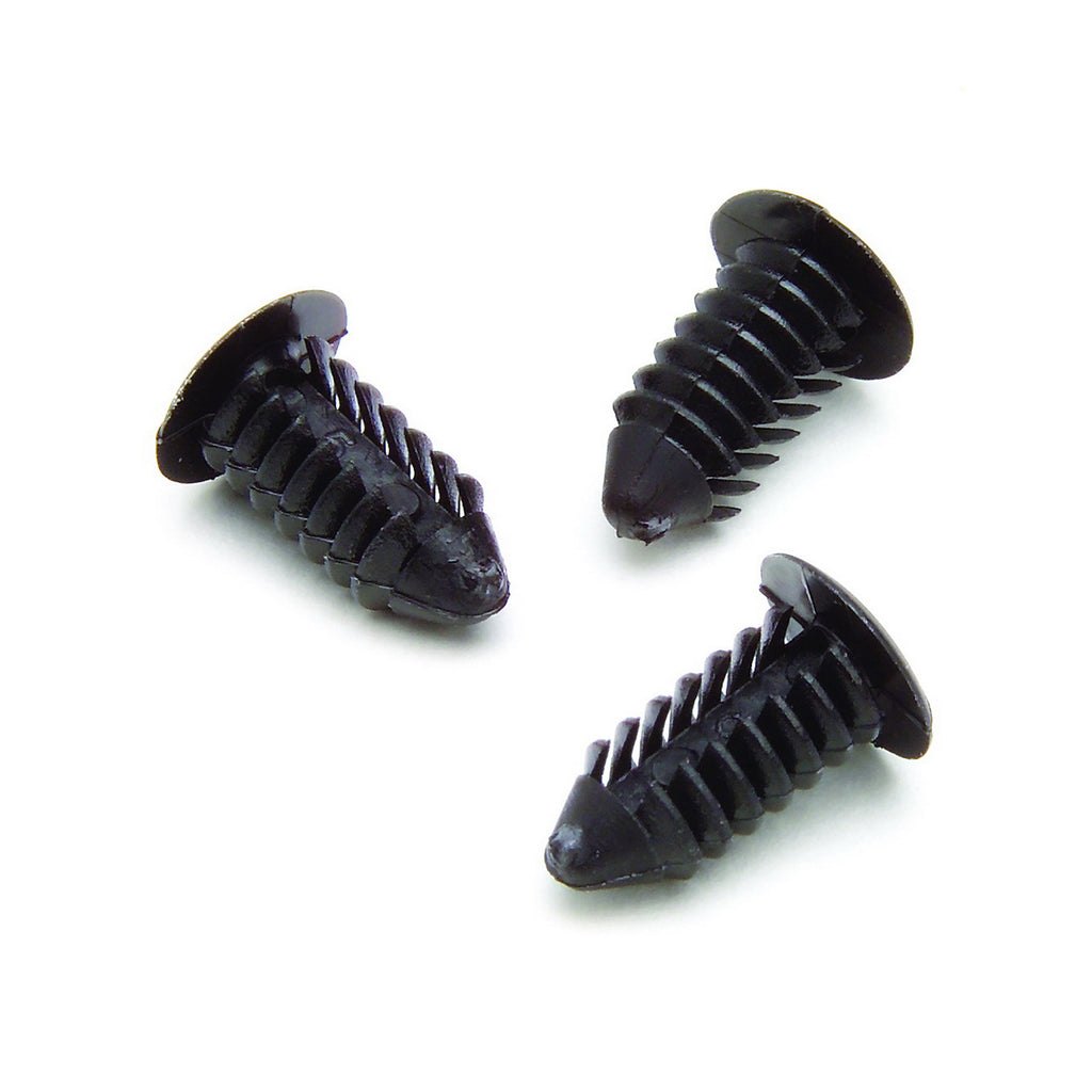 RATCHET FASTENERS 10 PCS. BLACK FOR GAUGE POD / PILLAR INSTALLATION