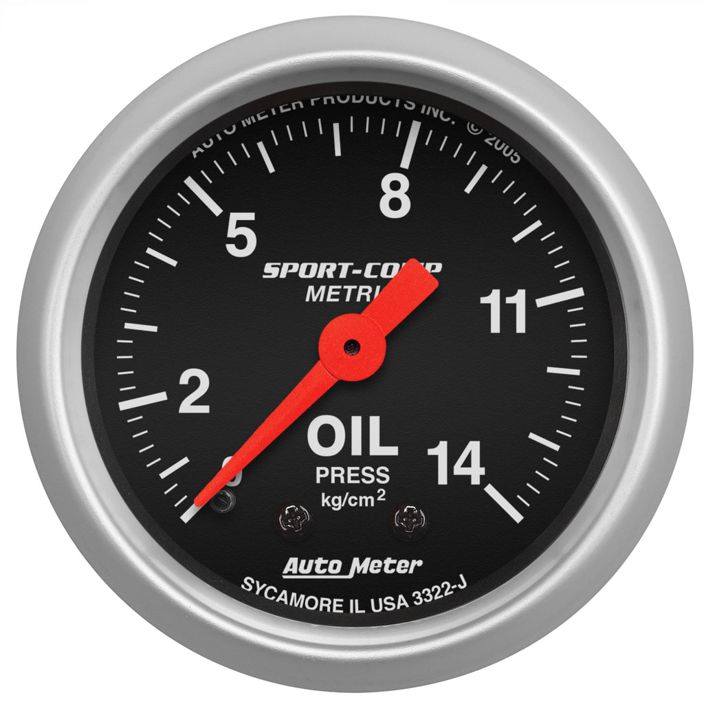 2-1/16 in. OIL PRESSURE 0-14 KG/CM2 SPORT-COMP