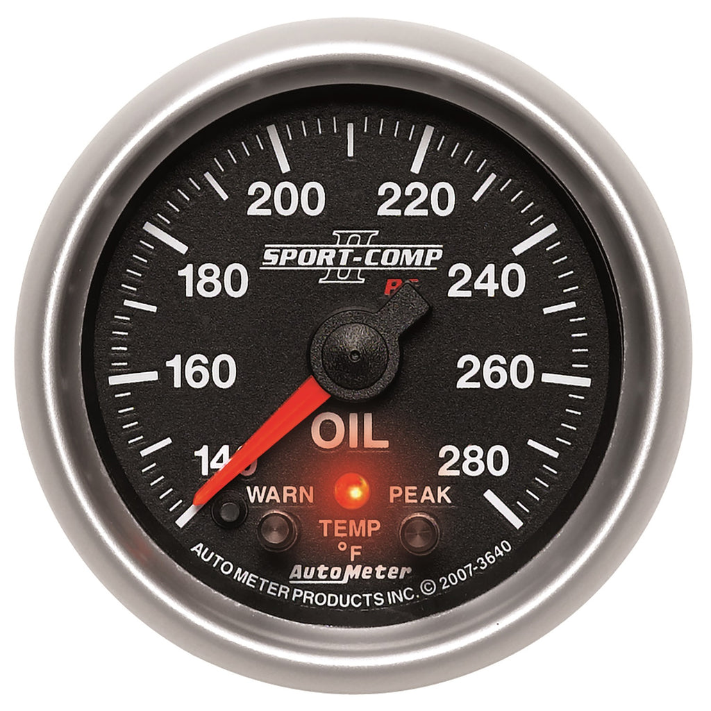 2-1/16 in. OIL TEMPERATURE 140-280 Fahrenheit SPORT-COMP II