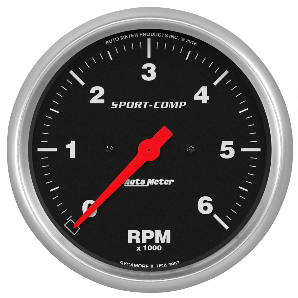 5 in. IN-DASH TACHOMETER 0-6000 RPM SPORT-COMP