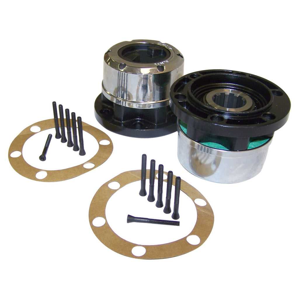 Crown Automotive - Metal Black Locking Hub Set