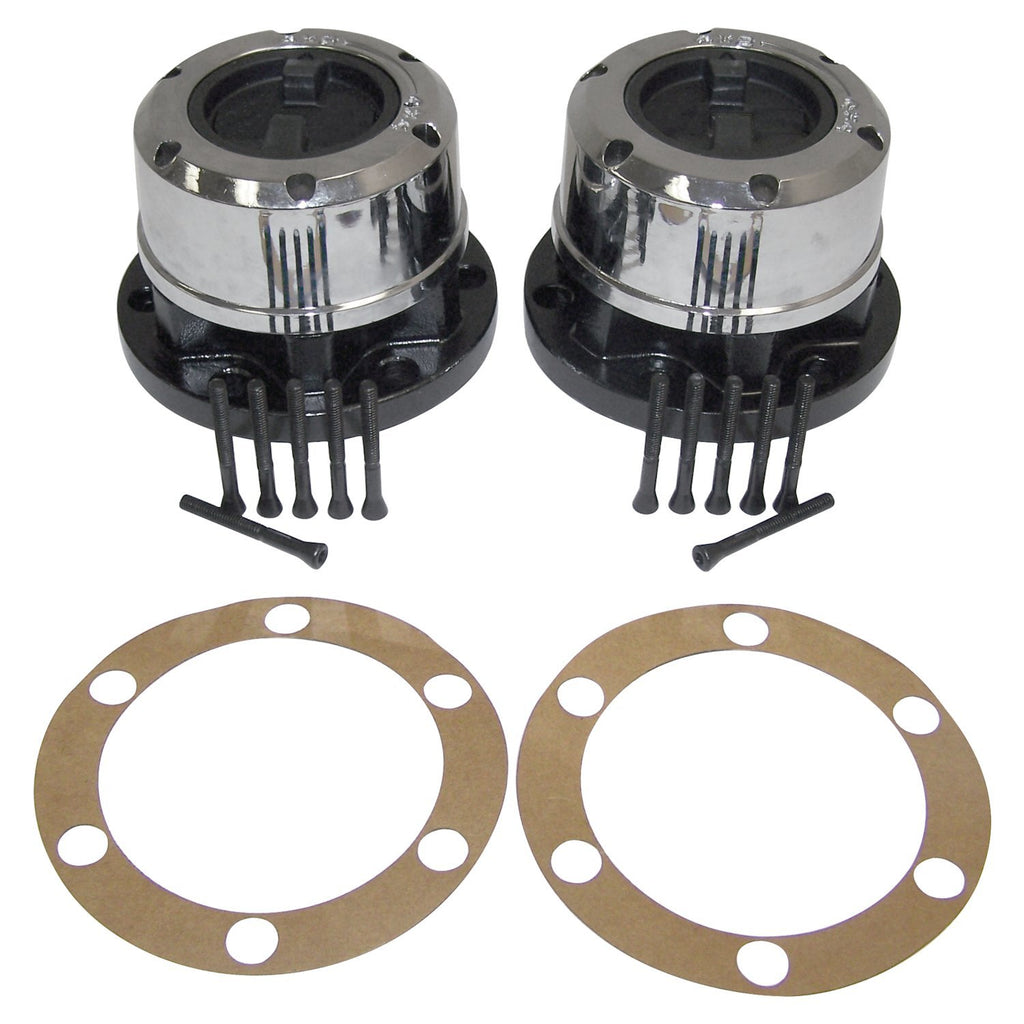 Crown Automotive - Steel Black Locking Hub Set