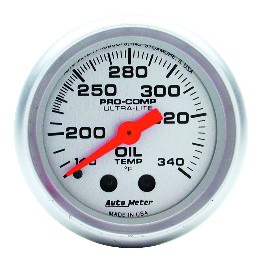 2-1/16 in. OIL TANK TEMPERATURE 140-340 Fahrenheit ULTRA-LITE