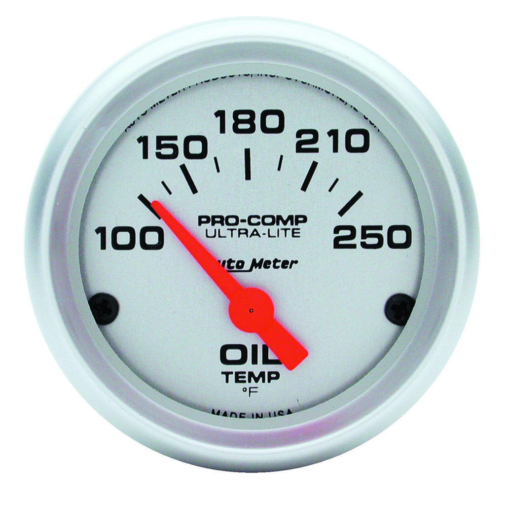 2-1/16 in. OIL TEMPERATURE 100-250 Fahrenheit ULTRA-LITE