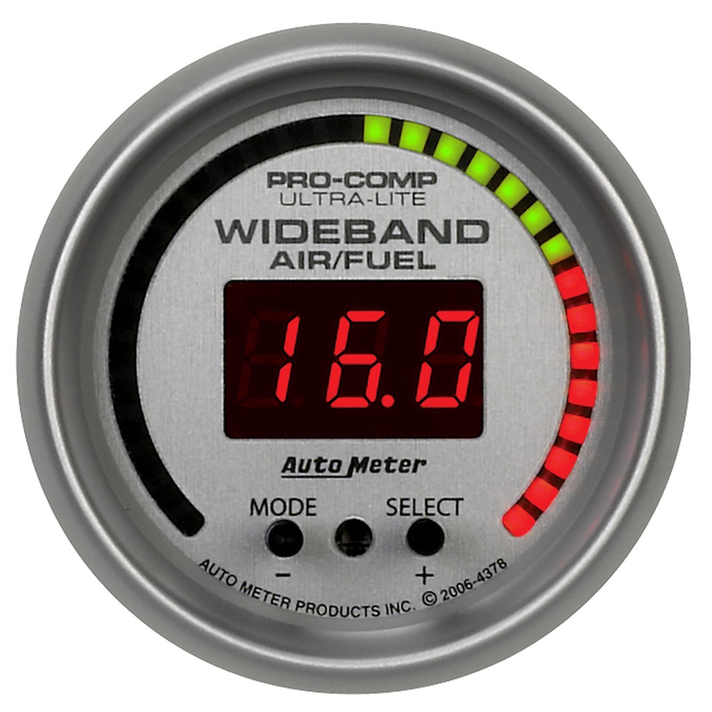 2-1/16 in. WIDEBAND PRO AIR/FUEL RATIO 6:1-20:1 AFR ULTRA-LITE