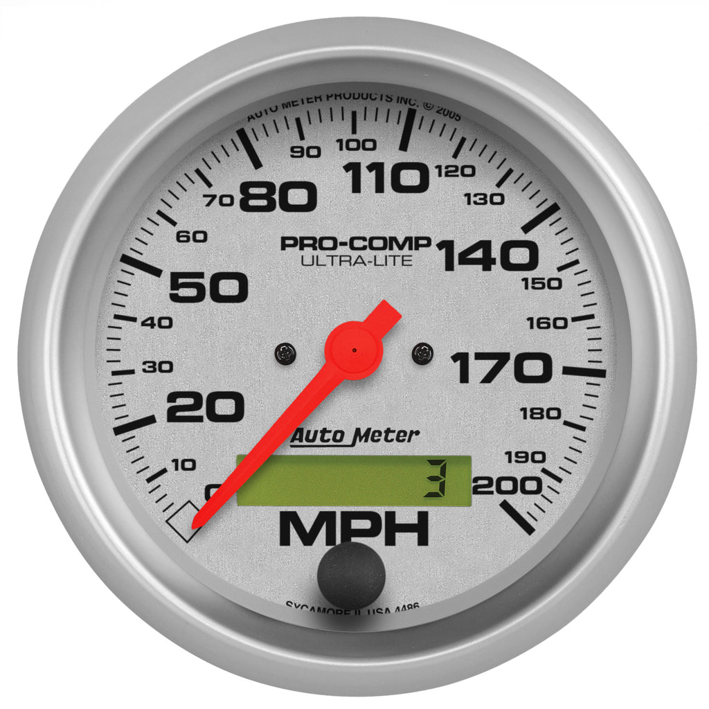 3-3/8 in. SPEEDOMETER 0-200 MPH ULTRA-LITE