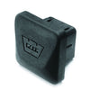 Fits 2 Inch Receiver; Square; Black; Rubber