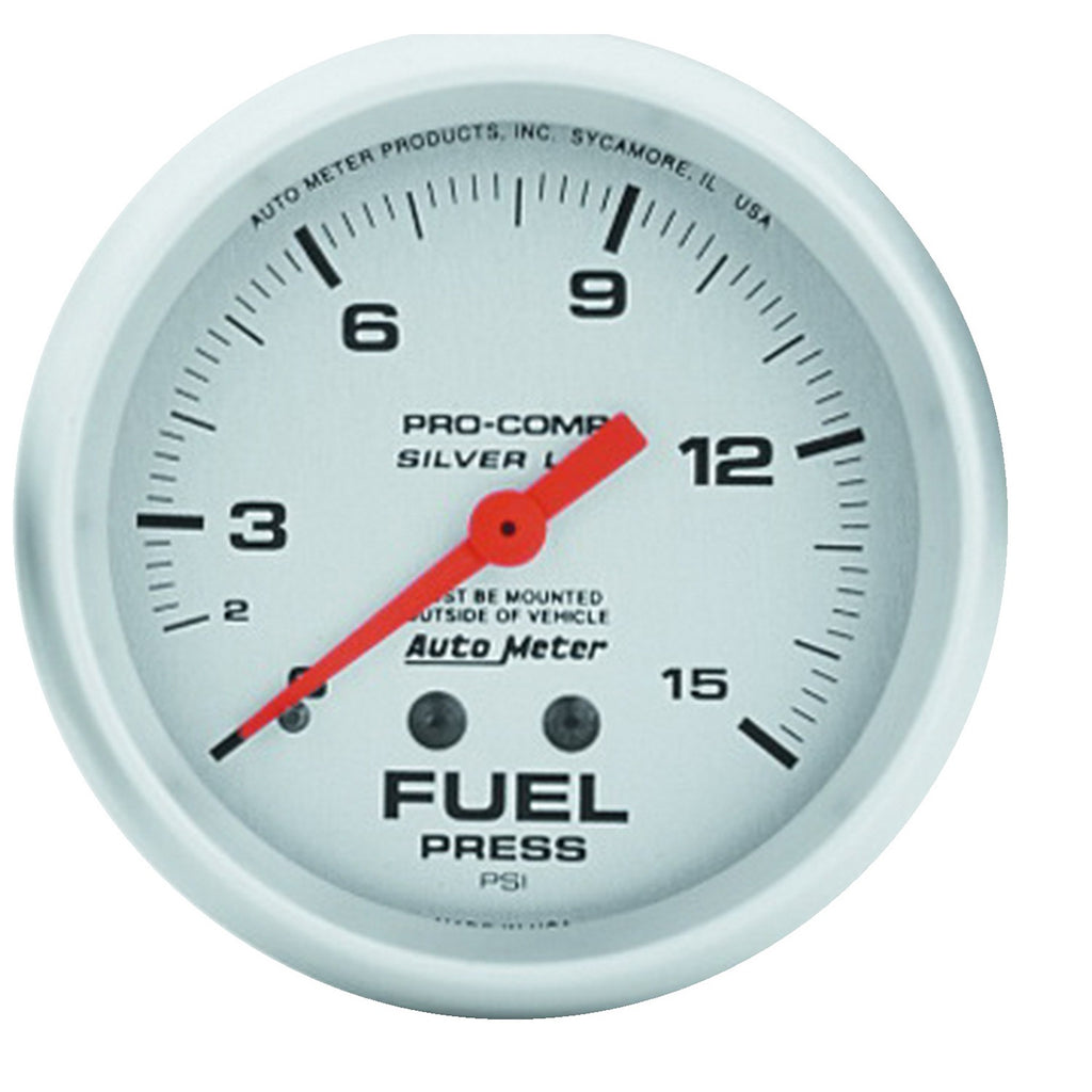 2-5/8 in. FUEL PRESSURE 0-15 PSI LIQUID FILLED ULTRA-LITE