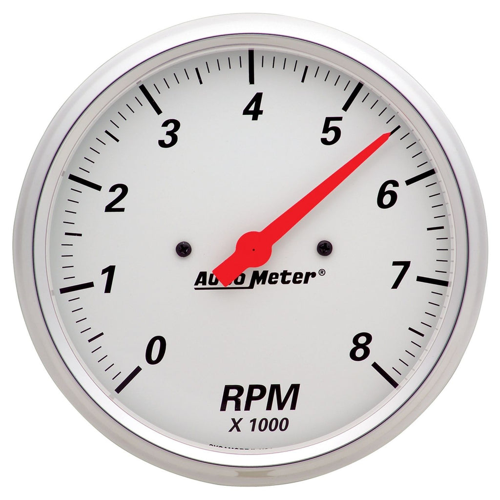 5 in. IN-DASH TACHOMETER 0-8000 RPM ARCTIC WHITE