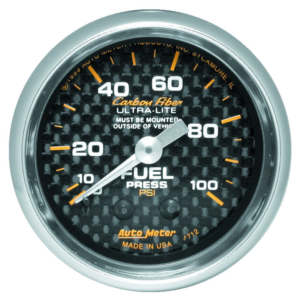 2-1/16 in. FUEL PRESSURE 0-100 PSI CARBON FIBER