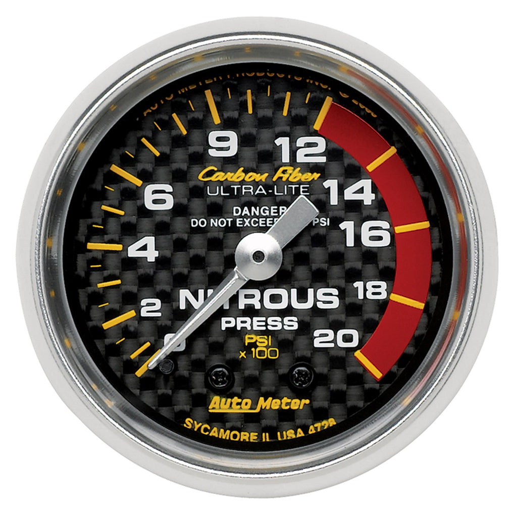 2-1/16 in. NITROUS PRESSURE 0-2000 PSI CARBON FIBER