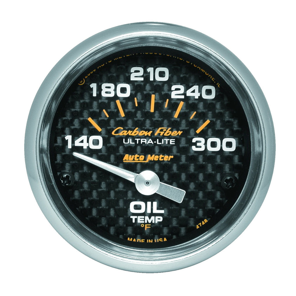 2-1/16 in. OIL TEMPERATURE 140-300 Fahrenheit CARBON FIBER