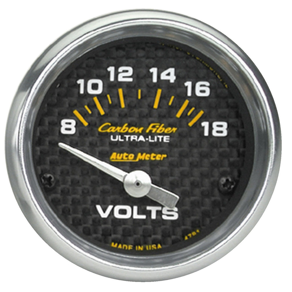 2-1/16 in. VOLTMETER 8-18V CARBON FIBER