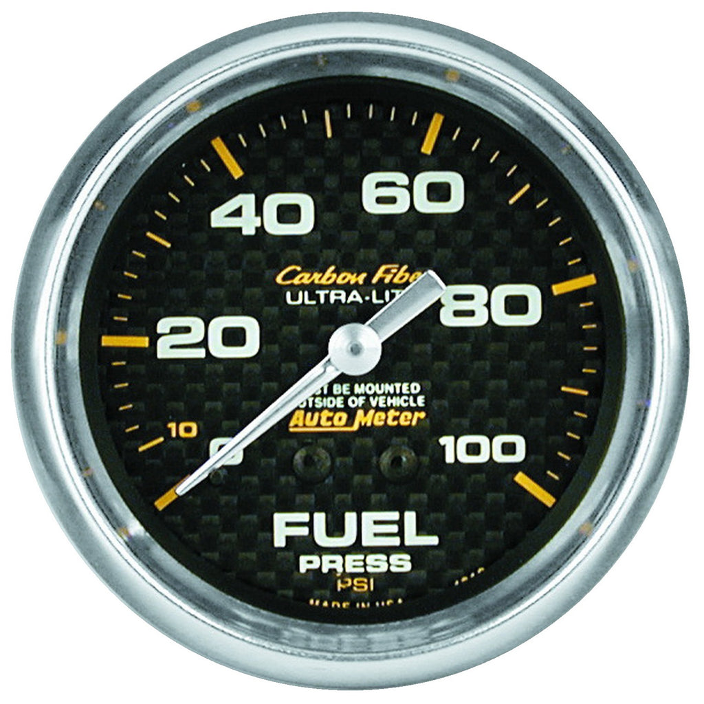 2-5/8 in. FUEL PRESSURE 0-15 PSI CARBON FIBER