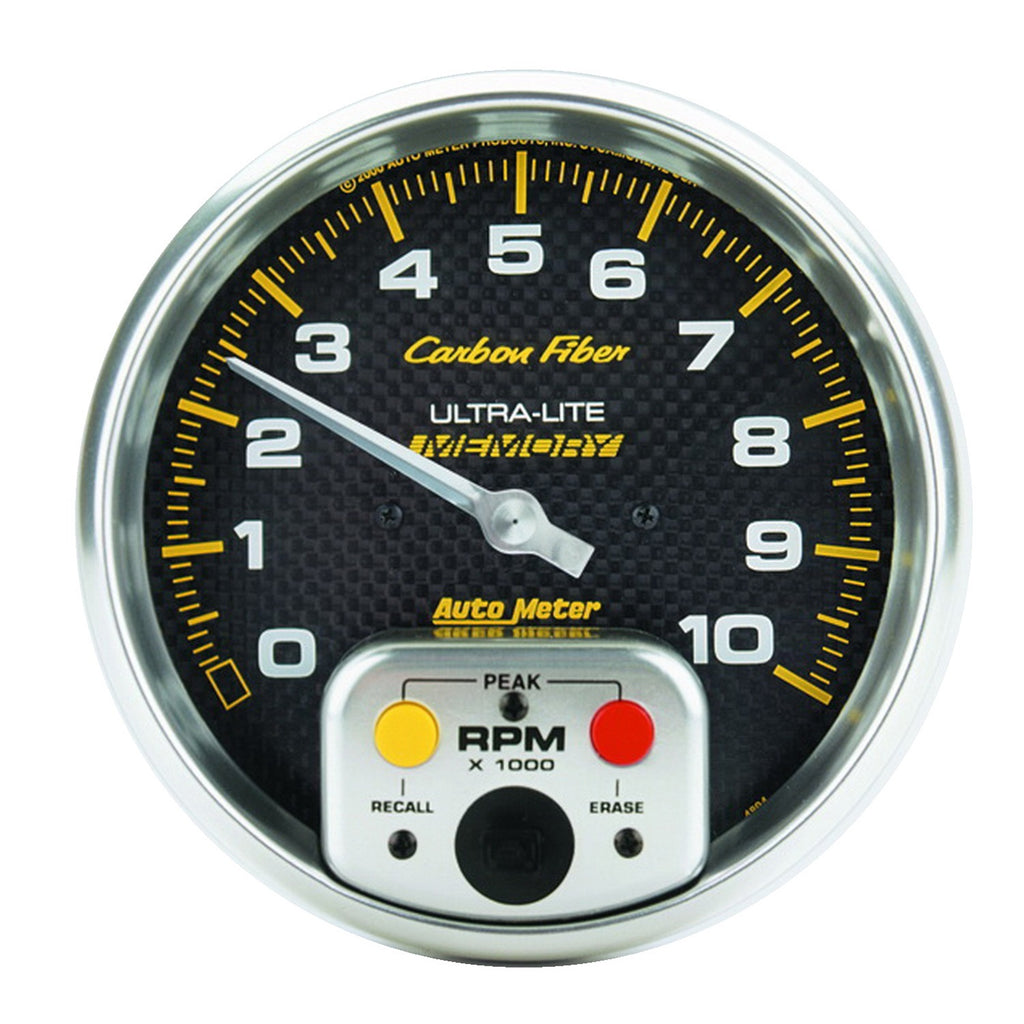 5 in. IN-DASH TACHOMETER 0-10000 RPM CARBON FIBER