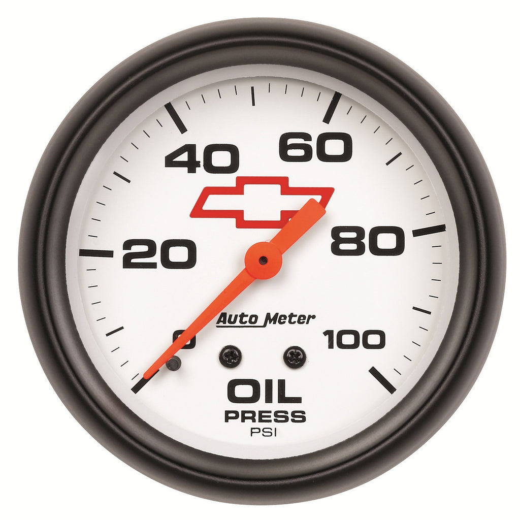 2-5/8 in. OIL PRESSURE 0-100 PSI GM WHITE