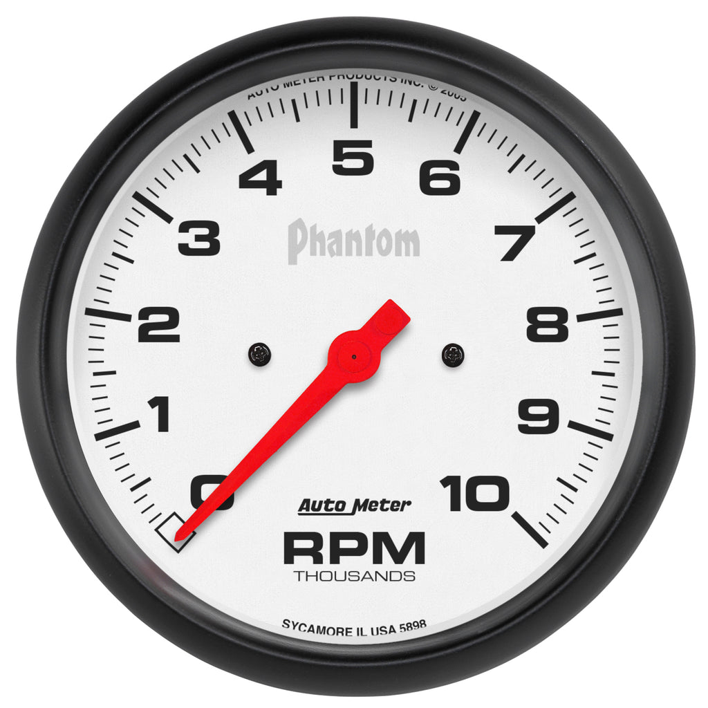 5 in. IN-DASH TACHOMETER 0-10000 RPM PHANTOM