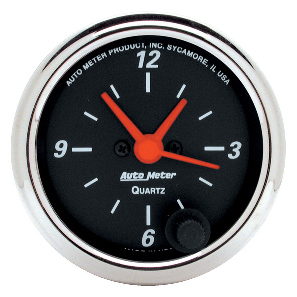 2-1/16 in. CLOCK 12 HOUR DESIGNER BLACK