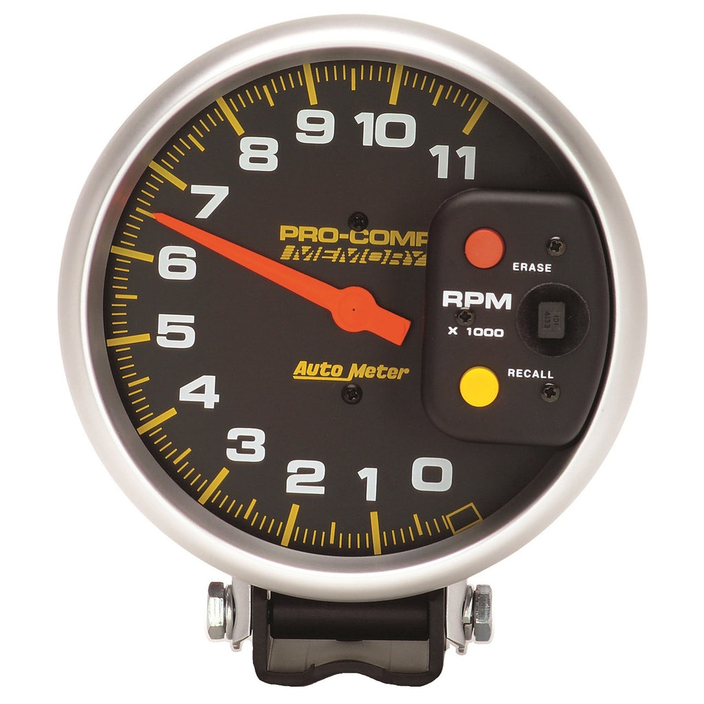 5 in. TACHOMETER 0-11000 RPM PEDESTAL W/PEAK MEMORY PRO-COMP