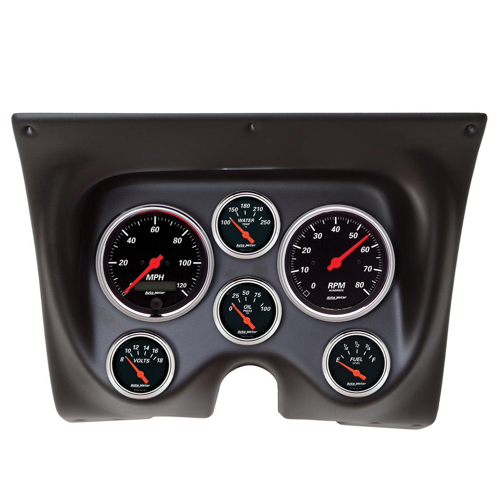 6 GAUGE DIRECT-FIT DASH KIT CAMARO/FIREBIRD 67-68 DESIGNER BLACK