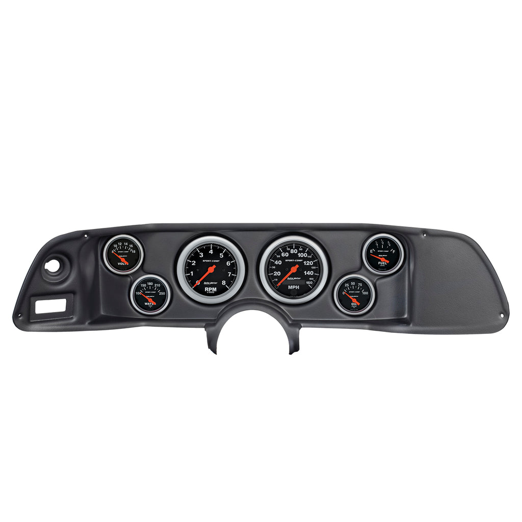 6 GAUGE DIRECT-FIT DASH KIT CAMARO 70-78 SPORT-COMP