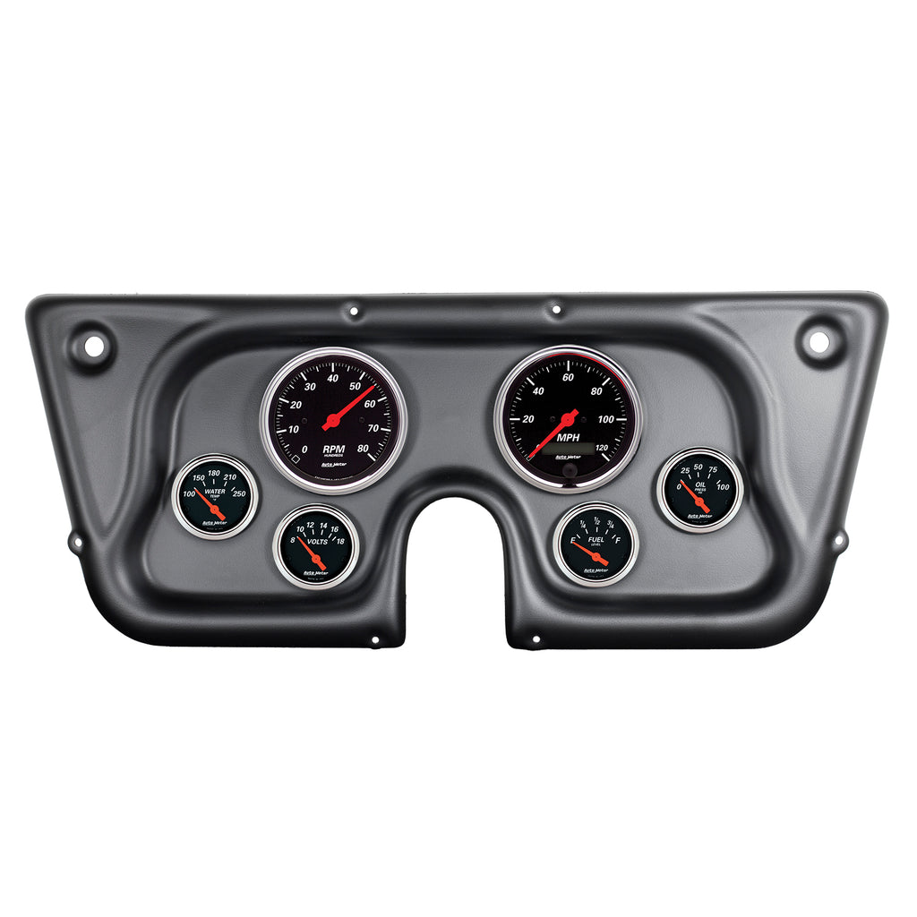 6 GAUGE DIRECT-FIT DASH KIT CHEVY TRUCK C / K / K5 / SUBURBN 67-72 DESIGNER BLACK