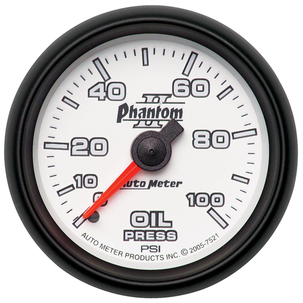 2-1/16 in. OIL PRESSURE 0-100 PSI PHANTOM II