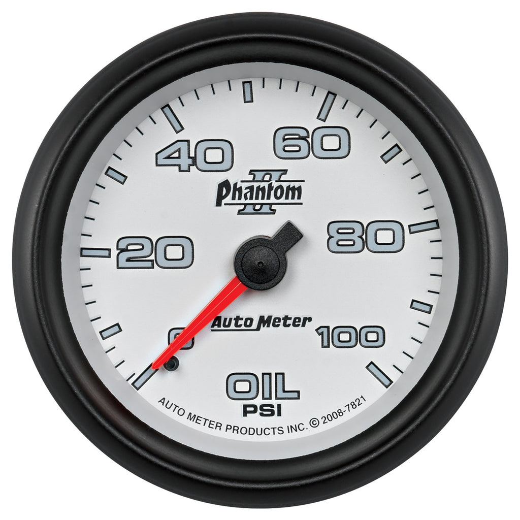 2-5/8 in. OIL PRESSURE 0-100 PSI PHANTOM II