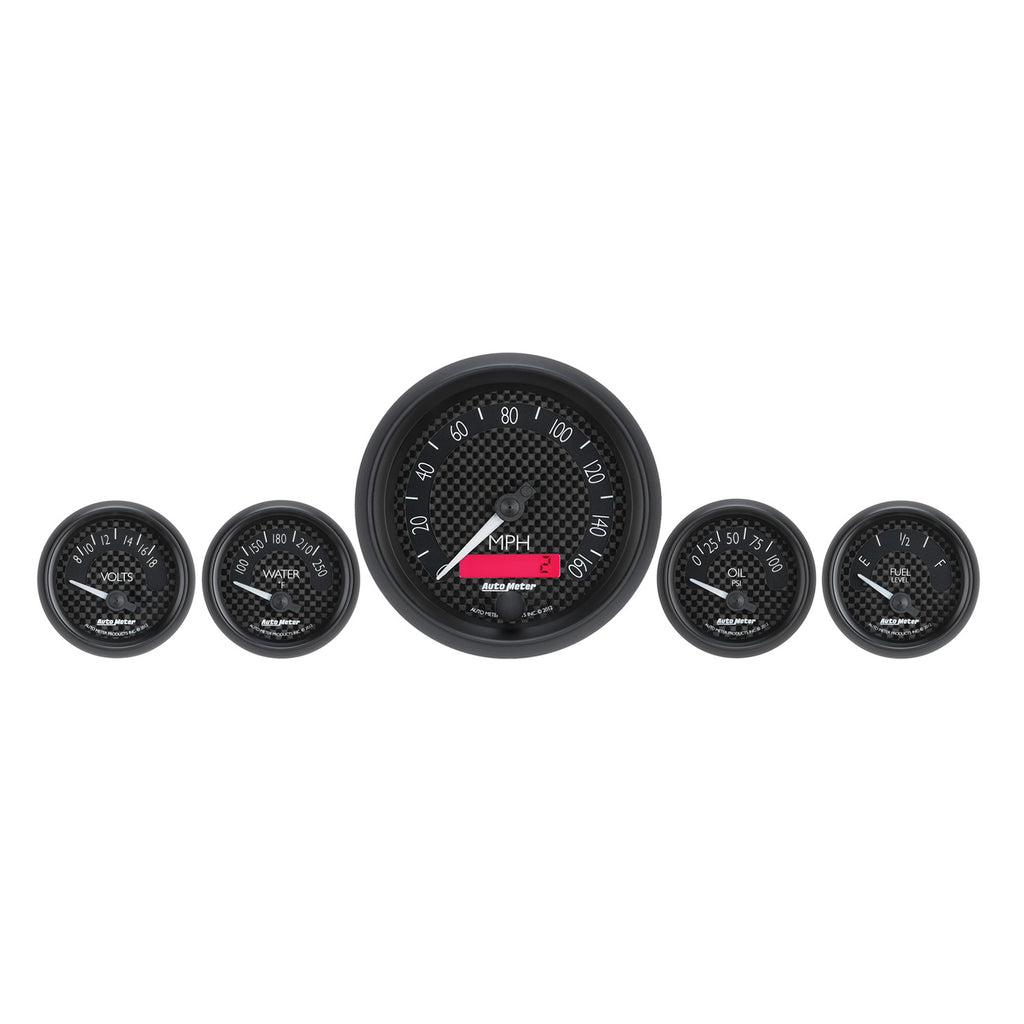 5 PC. GAUGE KIT 3-3/8 in. & 2-1/16 in.  ELEC. SPEEDOMETER GT