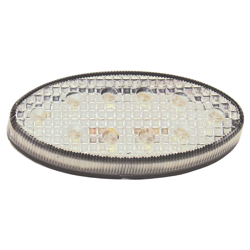 10 Diode LED Oval Light Clear/White, Pair