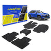 Goodyear Custom Fit Car Floor Liners for Toyota RAV4 2019-2021 Black/Black 5 Pc. Set All-Weather Diamond Shape Liner Traps Dirt Liquid Rain and Dust Precision Interior Coverage - GY004105