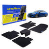 Goodyear Custom Fit Car Floor Liners for Toyota Camry 2018-2021 Black/Black 5 Pc. Set All-Weather Diamond Shape Liner Traps Dirt Liquid Rain and Dust Precision Interior Coverage - GY004111