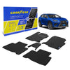 Goodyear Custom Fit Car Floor Liners for Lexus NX 2015-2021 Black/Black 5 Pc. Set All-Weather Diamond Shape Liner Traps Dirt Liquid Precision Interior Coverage - GY004150