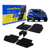 Goodyear Custom Fit Car Floor Liners for Ford EcoSport 2018-2021 Black/Black 5 Pc. Set All-Weather Diamond Shape Liner Traps Dirt Liquid Precision Interior Coverage - GY004207