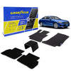 Goodyear Custom Fit Car Floor Liners for Mercedes C-Class 2015-2021 Sedan Black/Black 5 Pc. Set All-Weather Diamond Shape Liner Traps Dirt Liquid Precision Interior Coverage - GY004222