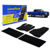 Goodyear Custom Fit Car Floor Liners for Ford F-250 2012-2016 SuperCrew Black/Black 4 Pc. Set All-Weather Diamond Shape Liner Traps Dirt Liquid Precision Interior Coverage - GY004255