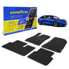 Goodyear Custom Fit Car Floor Liners for Tesla Model 3 2017-2020 Black/Black 4 Pc. Set All-Weather Diamond Shape Liner Traps Dirt Liquid Precision Interior Coverage - GY004273