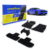 Goodyear Custom Fit Car Floor Liners for Dodge Challenger 2015-2020 Black/Black 4 Pc. Set All-Weather Diamond Shape Liner Traps Dirt Liquid Precision Interior Coverage - GY004294