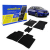 Goodyear Custom Fit Car Floor Liners for Nissan Sentra 2013-2019 Sedan Black/Black 5 Pc. Set All-Weather Diamond Shape Liner Traps Dirt Liquid Precision Interior Coverage - GY004306